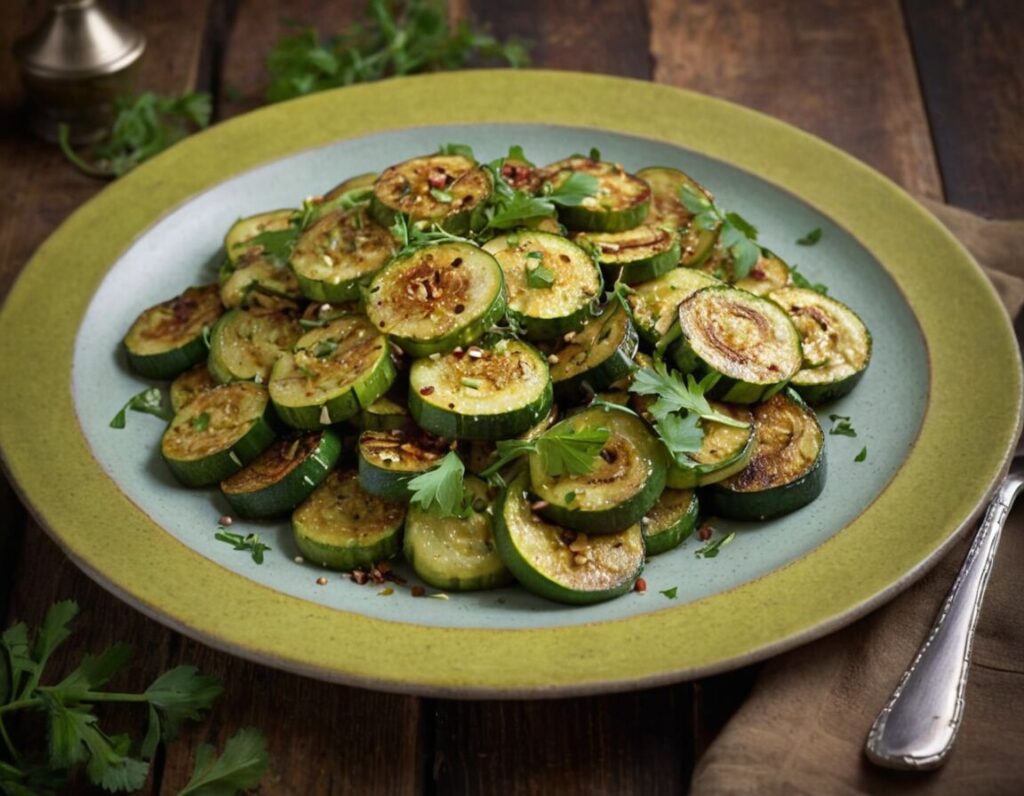 Schnelles und gesundes veganes Rezept: Gebratene Zucchini leicht gemacht